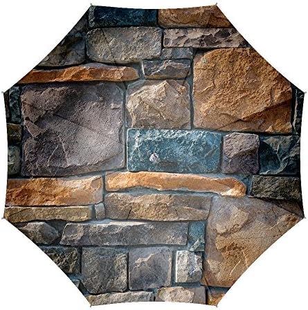 decorative stone cladding Pattern Print Umbrella-Windproof Foldable UV Protection Sun Rain Umbrella for Women Men