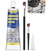 JAOJAO Dishwasher Rack Repair Coating, Dishwasher Rack Repair Kit, White | Strong Waterproof Protection High and Low Temperature Resistant Safe Formula for Dishwashers and Vinyl Rack Restoration, 50ml