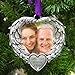 in Memory Photo Ornament - Always in My Heart - Angel Wings Picture Christmas Ornament - Sympathy Gifts - Bereavement Gifts - Gift-Storage Bag Included - Measures 3.25