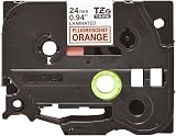 Brother TZe-B51 Labelling Tape Cassette Black on Fluorescent Orange 24 mm x 5 m view 3