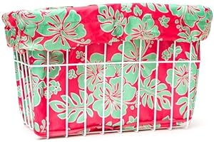 Cruiser Candy Bicycle Basket Liner Tote,Beach Cruiser Basket Cover, EBike Front Wire Or Wicker Bike Basket Fits Up to 15x12x10, Yoga Gym Beach Bag. Weatherproof Bike Bag