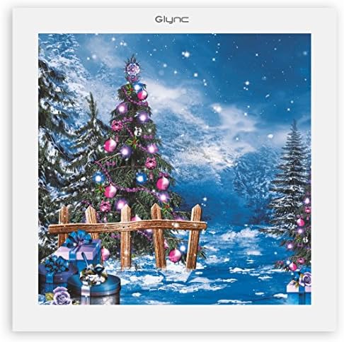 Glync LED Surface Panel Picture Wall Light Christmas Decoration light Christmas Magic Tree Winter Snow Gifts 8.5X8.5 Inches