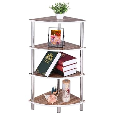 C-Easy Estantería de Almacenamiento de 4 Niveles, estantería de Esquina