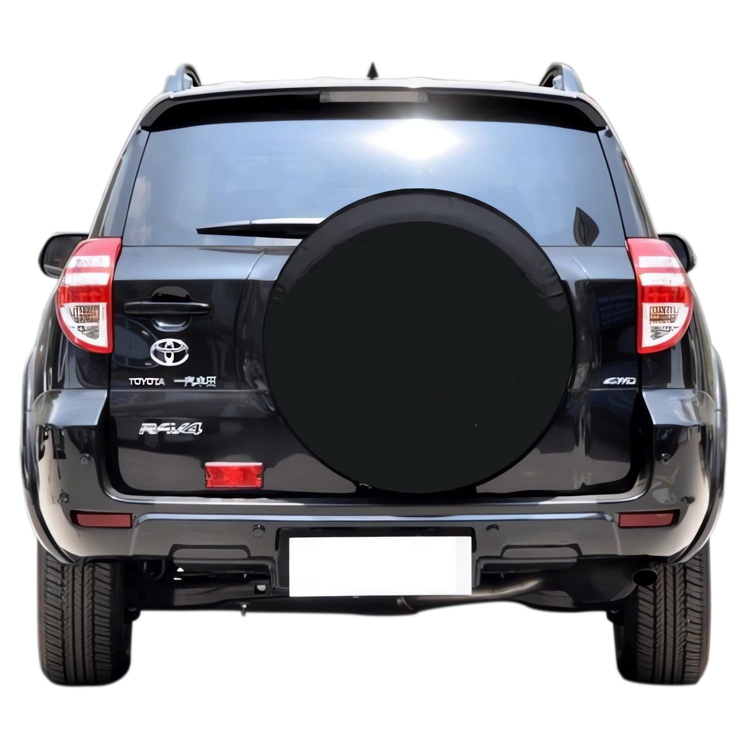 Photo 1 of Aolowewin Black Spare Tire Cover, Spare Wheel Cover for Toyota RAV4, Honda CR-V, Jeep Liberty, Ford Bronco SUVs, Dust-Proof Tire Cover Protector (M: 225/65R17, 235/55R18, 235/65R17)