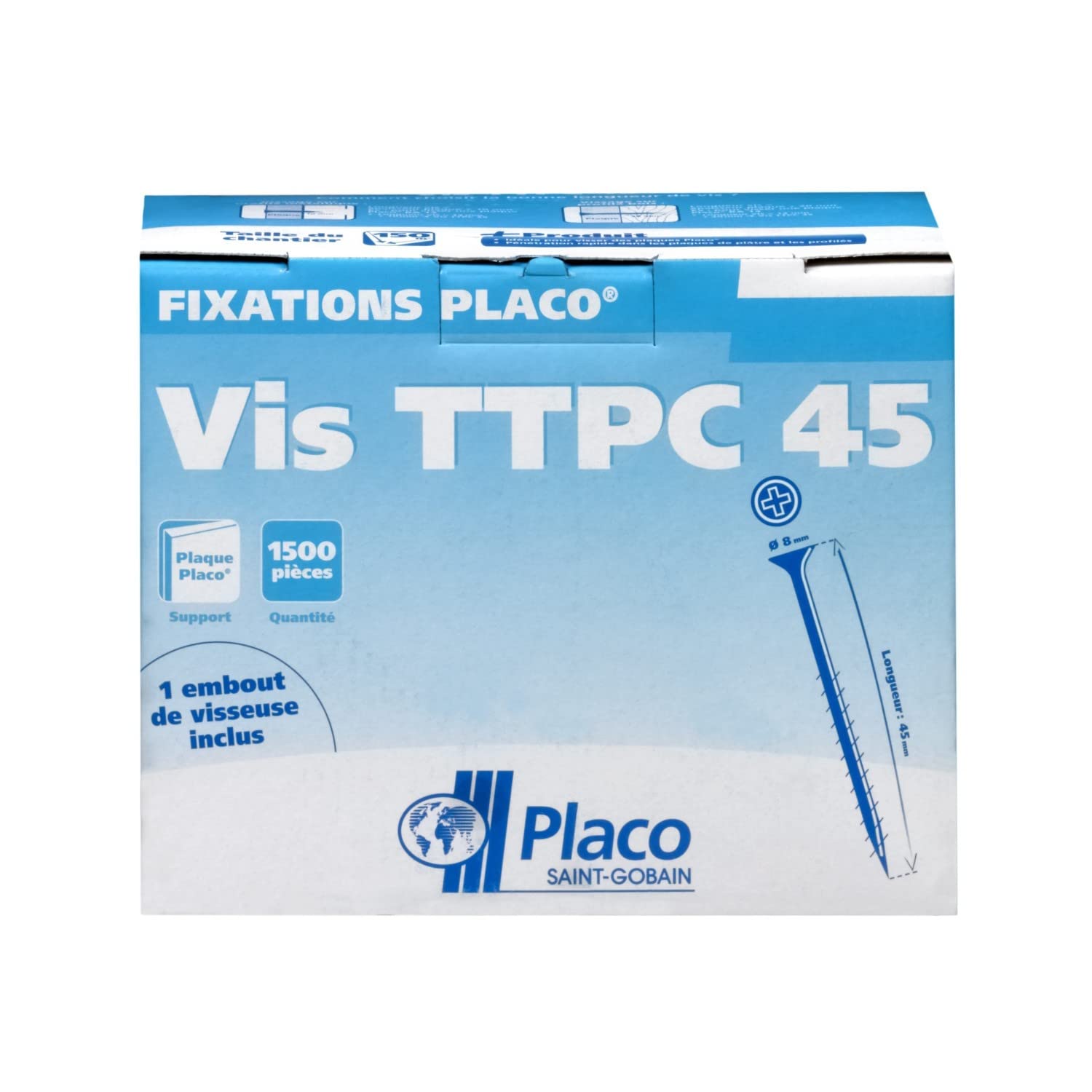 Plasterboard Screws 45 mm Pack of 500
