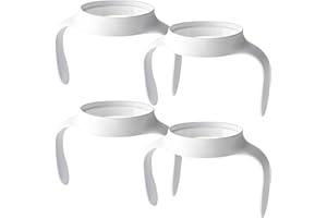 CHUBBIEE Baby Bottle Handles for MAM, Compatible Bottle Holder for MAM 5oz, 9oz & 11oz Bottles, Easy-Grip, Ergonomic, Slip-Resistant, BPA-Free, Durable, Helps Babies Transition to Independent Drinking, 4-Pack