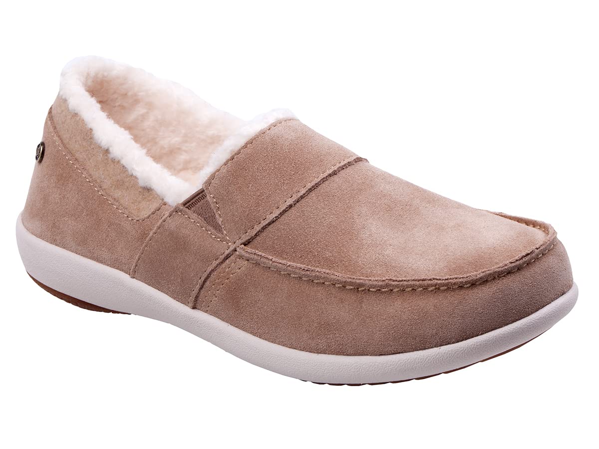 Spenco Women’s Fiesta Cozy Slip-On, Tan, 7.5 Wild