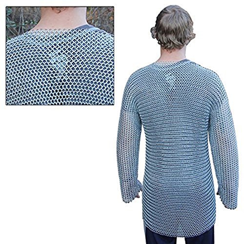 Medieval Knights Full Sleeve Hauberk Chainmail Large