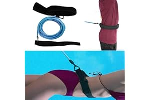FBSPORT Swim Training Belts 4M, Swimming Training Resistance Belt, Swim Tether Stationary Swimming for Adult Kids Swim Harnes