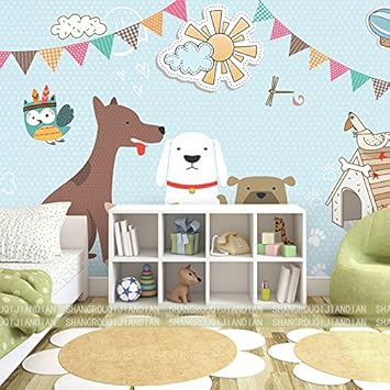 Benutzerdefinierte Produkte S Cartoon Zoo Kinderzimmer Wandbild Schlafzimmer Nahtlose Wallpaper Tv Wand Benutzerdefinierte Tapete Selbstklebende Wand Tuch 200 Cm 140 Cm Amazon De Baumarkt