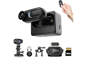DayDateUp 4K Mini Body Camera 128GB, Thumb Size Action Body Cam, Wearable Sports Cameras,Hands-Free POV Recording, Helmet Mount, Magnetic Sport DV for Bike Cycling,for Vlogging Pet Walk Swim