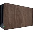 eXtremeRate Custom Soft Touch Grip Faceplate for Nintendo Switch Dock, Wood Grain Patterned DIY Replacement Housing Shell for Nintendo Switch Dock - Dock NOT Included