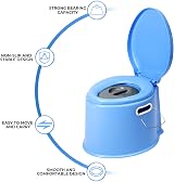 Denny International 6L Large Portable Toilet Potty Loo with Roll Holder view 4