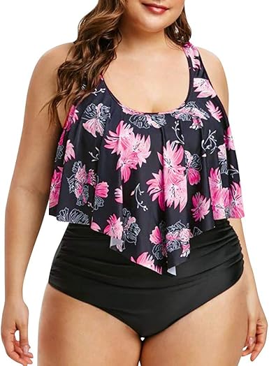 plus size hot pink bathing suits