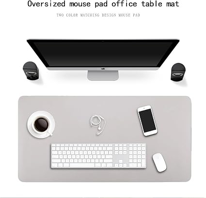 Amazon Eleoption デスクマット マウスパッド Pu レザー オフィスデスクパッド パソコンデスクパッド 大き目 防水 両面デザイン おしゃれ 1 60 0 2cm グレー シルバー Eleoption マウスパッド 通販