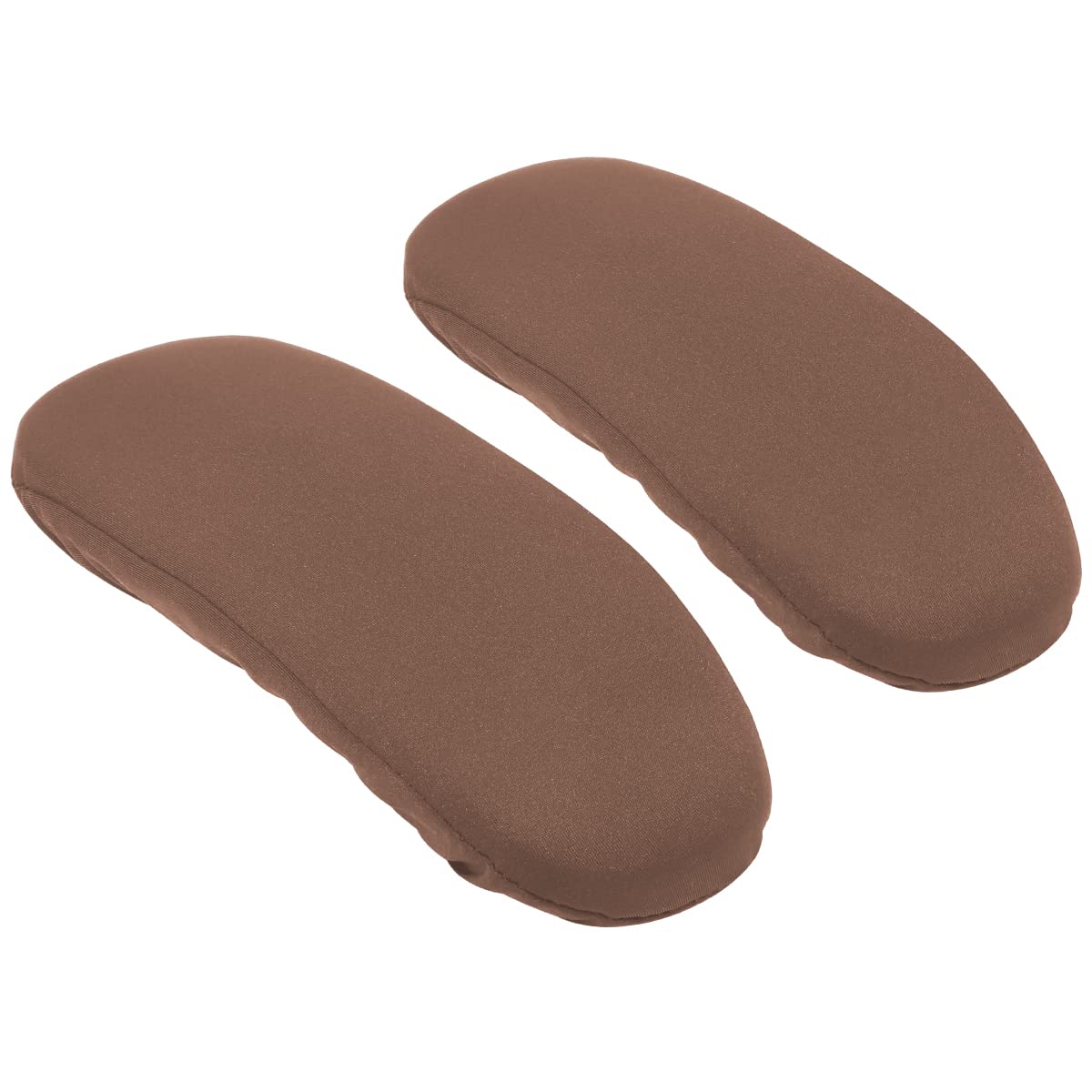 FERCAISH 2 Pcs Office Chair Arm Covers, Removable and Elastic Wheelchair Arm Rest Slipcovers - Washable Sponge Armrest Pads for Home Office Chairs (Brown)