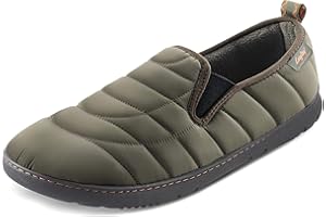 LazyStep Men's Loafer Slippers with Memory Foam and Indoor Outdoor House Shoes