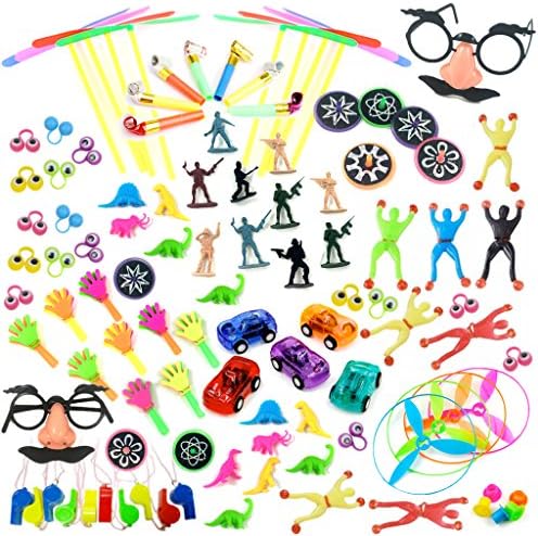 120 Piece Toy Assortment with Small Bulk Toys and Party Favors for Kids, Treasure Box Prizes for Classroom, Pinata Filler and Goodie Bags