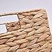 StorageWorks Wicker Baskets for Storage with Liners, Water Hyacinth Storage Baskets for Organizing, Handwoven Wicker Storage Cubes, Medium, 2 Pack