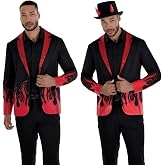 Amscan Men Men's Devil Jacket - Comfortable Fit, Ideal for Halloween, Cosplays, 1 Piece