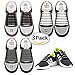 Shackcom No Tie Flat Elastic Shoelaces 3 Packs for Adult, Waterproof and Stretchy Silicone Tieless Shoe Laces for Sneakers, Converse, Dress Shoes, Boots, Eliminate Loose Shoelace Accidents