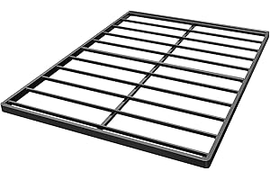 ZIYOO King Box Spring Only 2 Inch Low Profile Bunkie Board Bed Slat Replacement Thin Mattress Foundation/Metal Platform/Sturdy Metal Structure/Simple Assembly/Easy Clean-Black (Not Included Cover Set)
