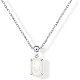 PAVOI Gemstone Gold Charm Necklace for Women - 14K Gold Plated Adjustable Chain Dainty Pendant Gemstone Necklaces with Cute Charms Set - Hypoallergenic Trendy Healing Crystal Pendants