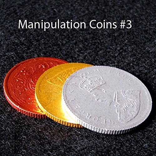 MilesMagic 3 Manipulation Coins US Half Dollar Size For Coin Transformation etc Magic Trick