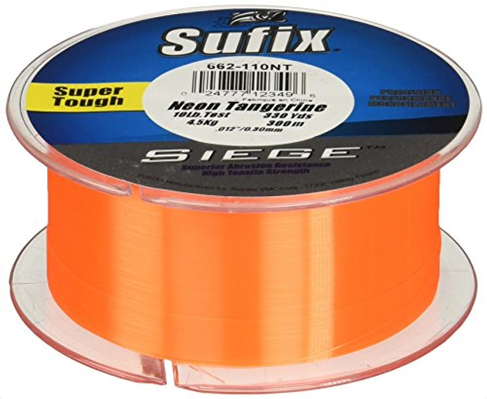 Sufix Siege 330-Yards Spool Size Fishing Line (Tangerine, 14-Pound)