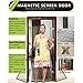 Hoobest Magnetic Screen Door with Heavy Duty Mesh Fastener Tape,Let Fresh Air in.Close Automaticlly(Screen Size36 X83 fit 34