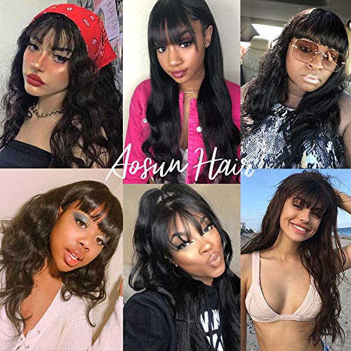 Body-Wave-Human-Hair-Wigs-with-Bangs-Brazilian-Virgin-Hair-Wigs-None-Lace-Front-Wigs-Glueless-Machine-Made-Wigs-for-Black-Women-150-Density-Natural-Color-22-Inch