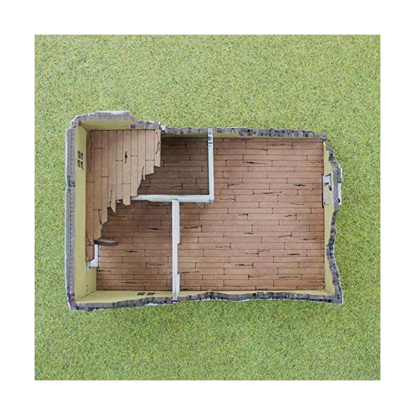 War World Gaming World at War Zerstörtes Haus 1 aus MDF 15mm Maßstab - WW1 WW2 Wargame Gelände Geländebau Gebäude… – Bild 6