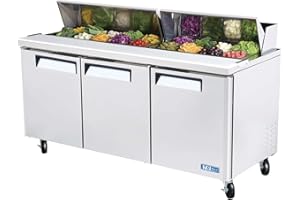 TURBO AIR GROUP Turbo Air MST-72 3-Door Sandwich Salad Prep Table Refrigerator