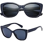 PolarSpex Polarized Cat Eye Sunglasses for Women – Oversized UV400 Celebrity Fashion Sun Glasses for Beach or Driving