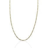 CRAFTD - Gold Figaro Link Chain - Durable 18K Gold & 316L Stainless Steel - Waterproof, Heat & Sweat Resistant - Gifts for Men - Men's Jewelry