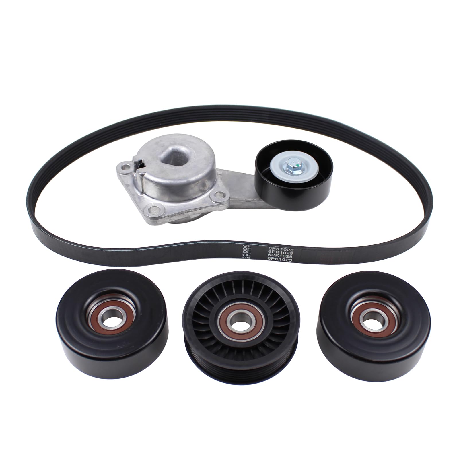 Photo 1 of ApplianPar Belt Tensioner and Serpentine Belt Idler Pulley Component kit for Ford F150 2004-2010, Explorer 2006-2010, Expedition 07-14, Mark LT 06-08, Navigator 07-14, Mountaineer 06-10 4.6 5.4