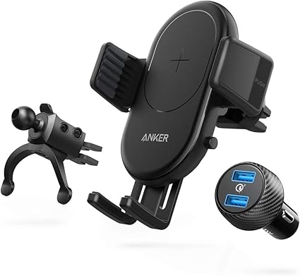 Amazon Com Anker Wireless Charger Powerwave 7 5 Car Charger With Air Vent Phone Holder 7 5w For Iphone 11 11 Pro 11 Pro Max 10w For Galaxy S10 S9 S8 Note 10 Note 9
