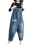Flygo Women's Loose Baggy Denim Wide Leg Drop