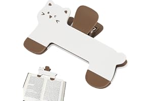 Cat Shaped Book Clip, ABS Plastic Page Holder Clip for Journals, Books & Papers, Portable Reading Accessory to Keep Pages Ope