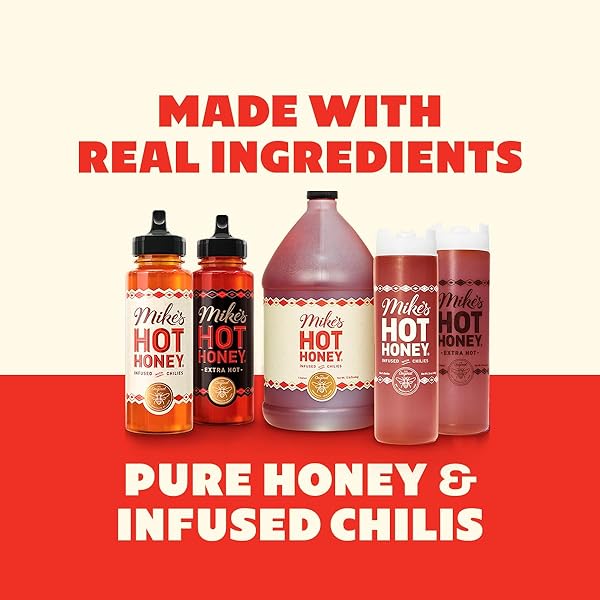 MIKE’S HOT HONEY, EXTRA HOT, AMERICA’S #1 BRAND OF HOT HONEY, SPICY HONEY INFUSED WITH CHILI PEPPERS, GLUTEN-FREE, PALEO-FRIENDLY, SWEET HEAT, PERFECT FOR HOT SAUCE LOVERS (24OZ CHEF’S BOTTLE, 1 PACK)