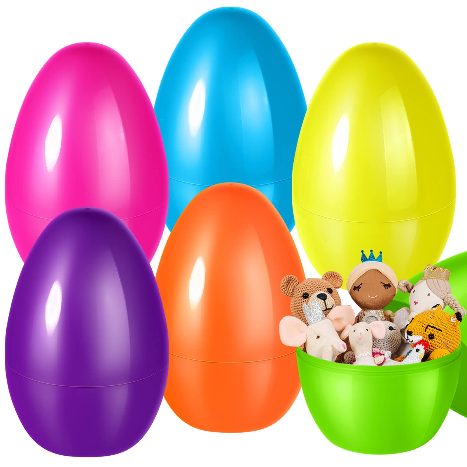 Photo 1 of 12 PCS Jumbo Easter Eggs, 10" Large Plastic Easter Eggs for Easter Egg Hunt, Empty Easter Eggs for Filling Treats, Fillable Surprise Eggs Bulk, Basket Stuffers Fillers, Easter Theme Party Favor