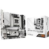 ASRock B650M-HDV M.2 White Micro-ATX AM5 Motherboard, AMD Ryzen 9000/8000/7000, PCIe 5.0 x16, DDR5 8200+(OC), Dual M.2 (Gen5/Gen4), USB 3.2 Type-C, 2.5G LAN