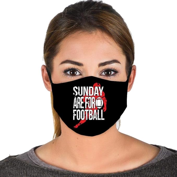 Sundays are for FootballFunny Football, Face Mask Balaclavas Black at
