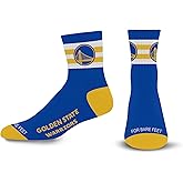 For Bare Feet NBA mens Nba 5 Stripe Logo Quarter Sock Large