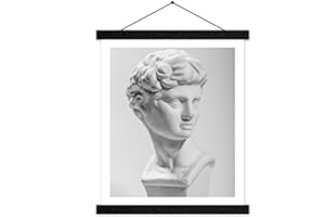 HONKKI Magnetic Poster Hanger Wooden Poster Hangers, Extra Strong Magnets, Quick Assembly and Easy Use, Wood Poster Hanger for Wall Art, Pictures, Prints, Maps, Canvas, Black