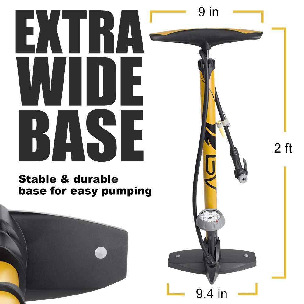BV Bike Pump out of durable Steel Bicycle pump 160 PSI high Pressure