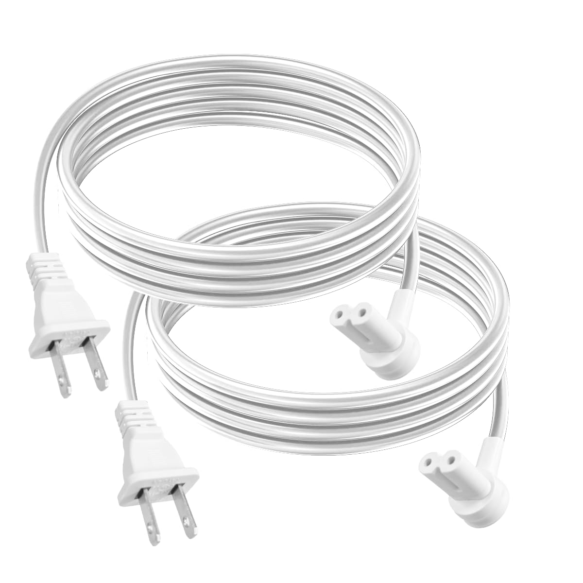 Photo 1 of (2-Pack) Long Power Cords Compatible with Sonos Era 100 and Era 300 Speakers, Extended Reach, Enhanced Flexibility, and Durability, Secure Connection (12-Foot) (White)