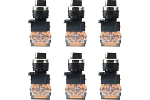 Nxtop Rotary Switch 2 Positions Select Knob Waterproof Latching Rotary Selector Switch 6pcs