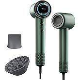 Tideway Hair Dryer Professional High-Speed Ionic Blow Dryer 110,000 RPM, Compact Hair Dryer with Magnetic Diffuser, Fast Drying with Brushless Motor Low Noise Smart Temperature Control-H11