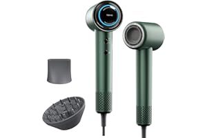 Tideway Hair Dryer, Blow Dryer with Diffuser High-Speed Plasma Ionic Low Noise for Fast Drying, Travel Hair Dryer for Women and Man, Curly/Wavy & Long/Thick Color-Treated Hair H11